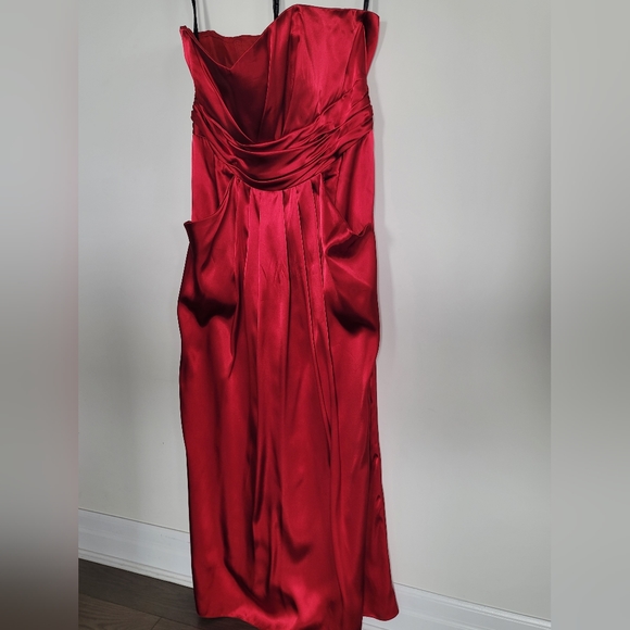 Alfred Angelo Red Satin Dress - Picture 3 of 15
